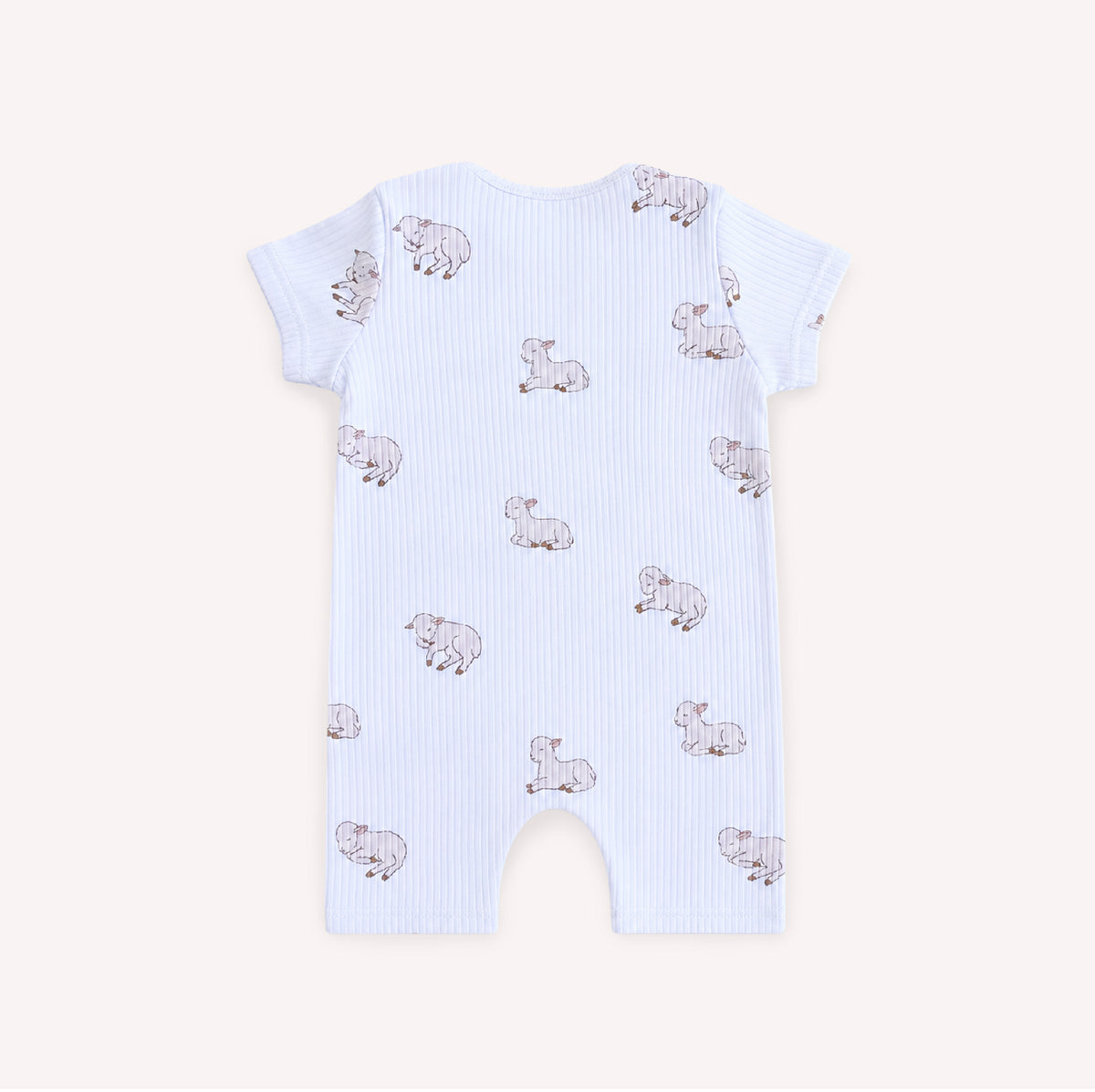 Little Lamb Ribbed Romper