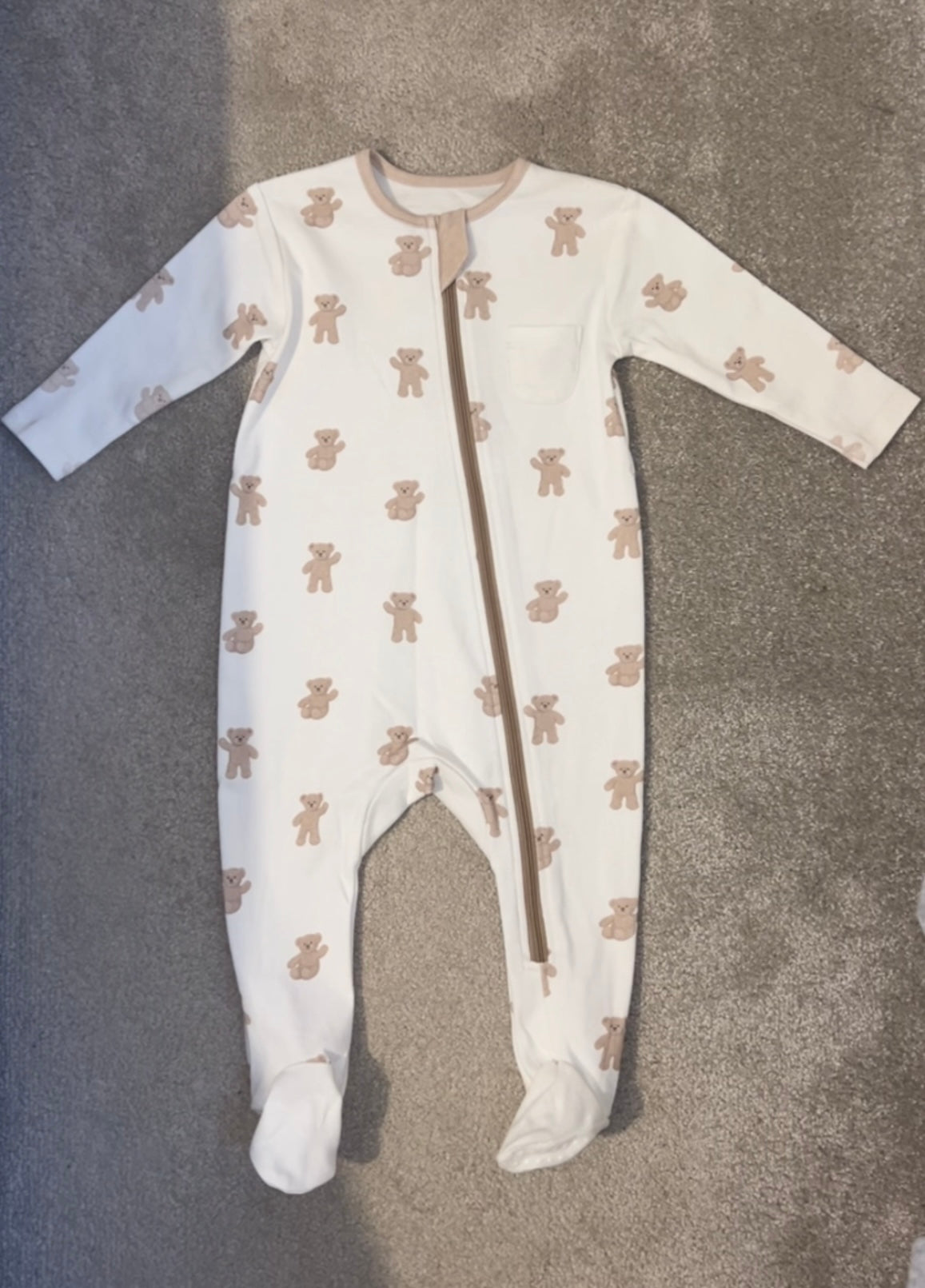 Our Bear Sleepsuit – 100% Organic Cotton