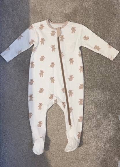 Our Bear Sleepsuit – 100% Organic Cotton
