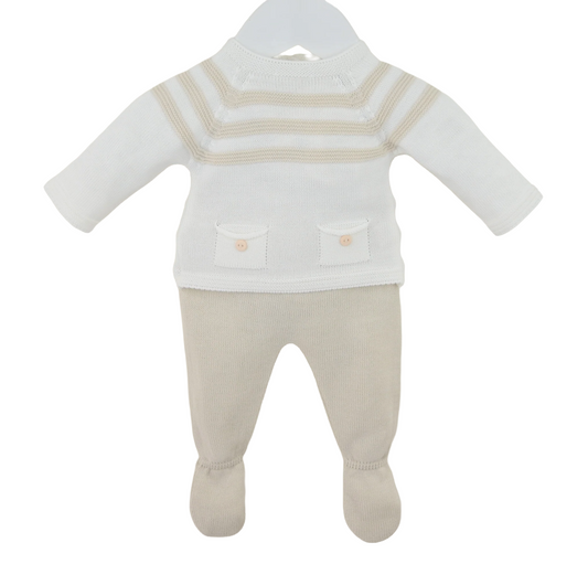 Supersoft knitted suit - Natural