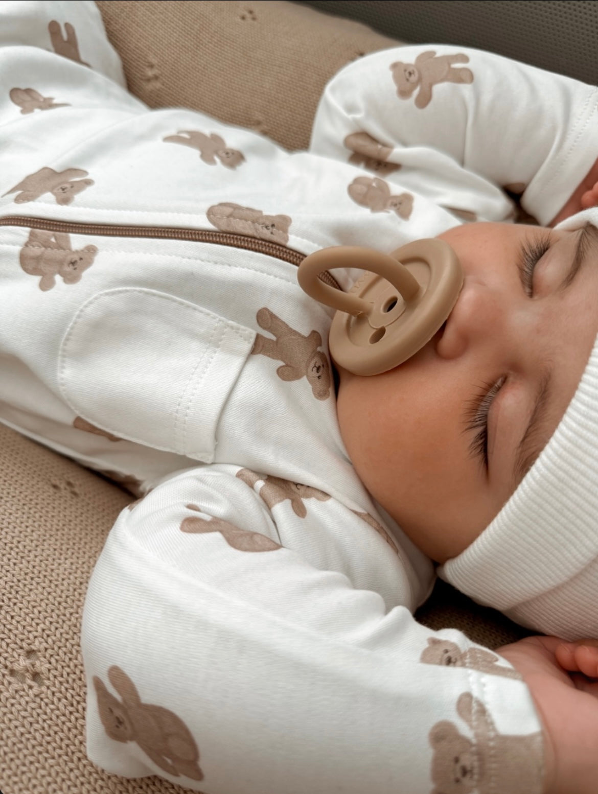 Our Bear Sleepsuit – 100% Organic Cotton