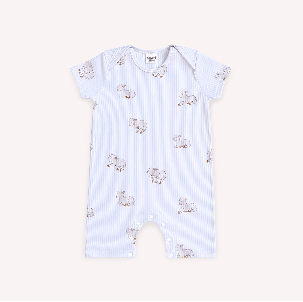 Little Lamb Ribbed Romper