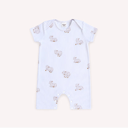 Little Lamb Ribbed Romper