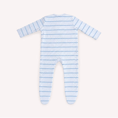 Soft blue dolphin sleepsuit